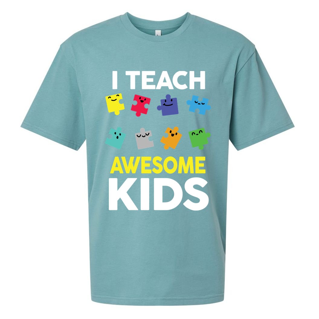 I Teach Awesome Kids Sueded Cloud Jersey T-Shirt
