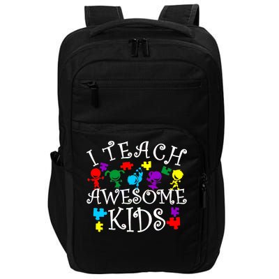 I Teach Awesome Kids Autism Awareness Teacher Impact Tech Backpack