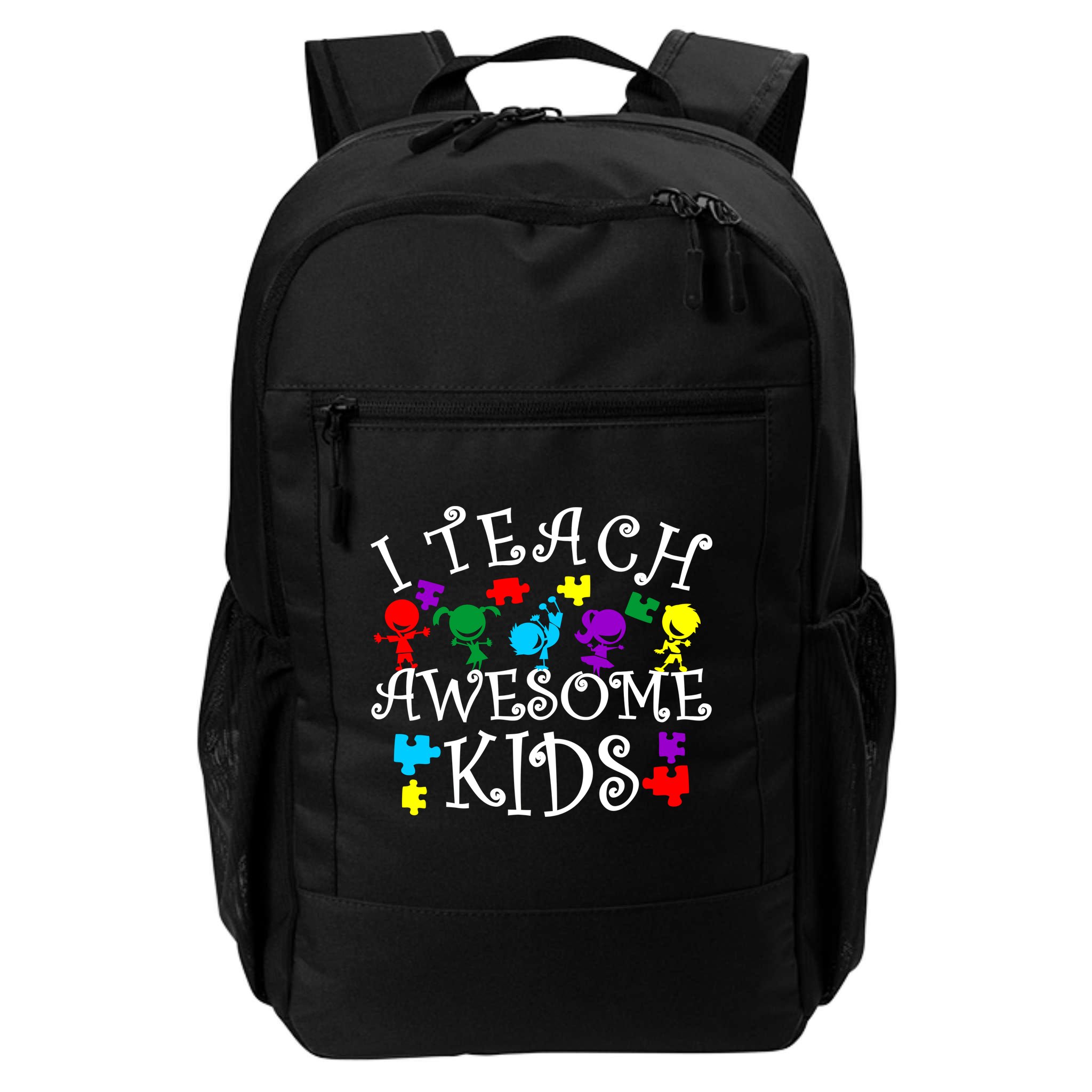 I Teach Awesome Kids Autism Awareness Teacher Backpack