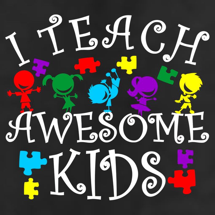 I Teach Awesome Kids Autism Awareness Teacher Adult Drive Performance Visor