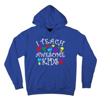 I Teach Awesome Kids Autism Awareness Teacher Hoodie