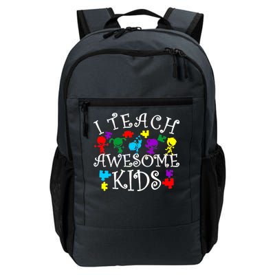 I Teach Awesome Kids Autism Awareness Teacher Daily Commute Backpack