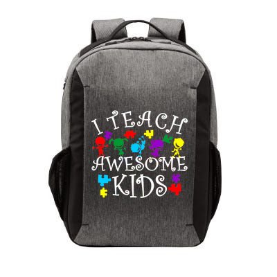 I Teach Awesome Kids Autism Awareness Teacher Vector Backpack