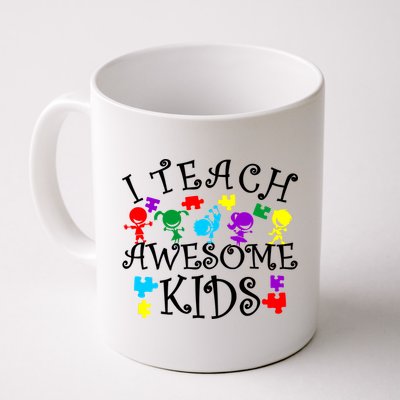 I Teach Awesome Kids Autism Awareness Teacher Coffee Mug