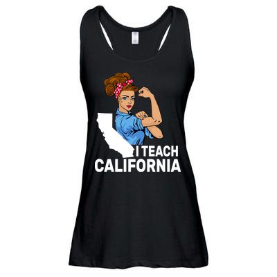 I Teach California State Union Teacher Strike Ladies Essential Flowy Tank