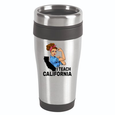 I Teach California State Union Teacher Strike 16oz Travel Tumbler