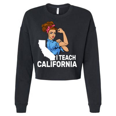 I Teach California State Union Teacher Strike Cropped Pullover Crew