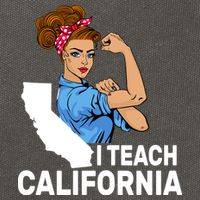 I Teach California State Union Teacher Strike Cotton Canvas Backpack