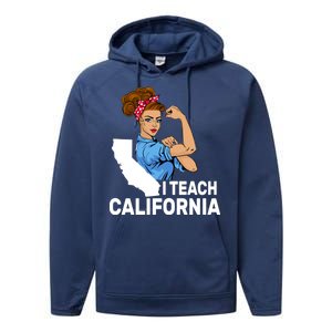 I Teach California State Union Teacher Strike Performance Fleece Hoodie