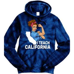 I Teach California State Union Teacher Strike Tie Dye Hoodie