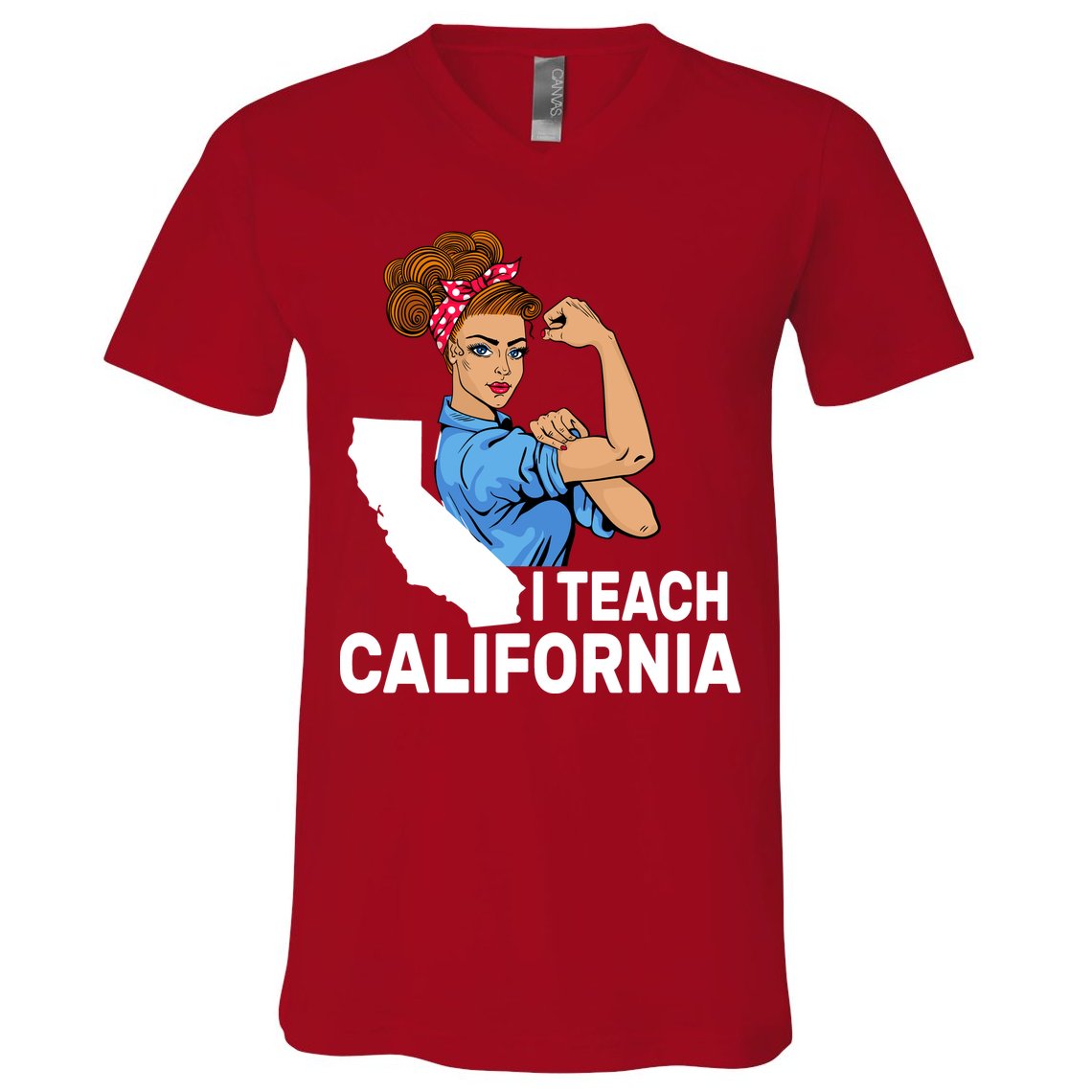 I Teach California State Union Teacher Strike V-Neck T-Shirt