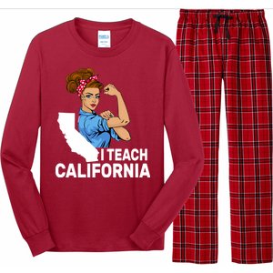 I Teach California State Union Teacher Strike Long Sleeve Pajama Set