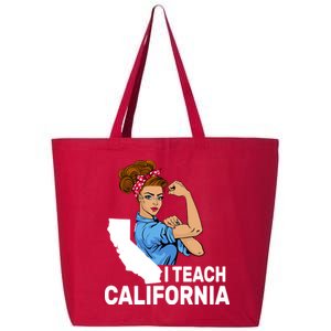 I Teach California State Union Teacher Strike 25L Jumbo Tote