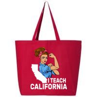 I Teach California State Union Teacher Strike 25L Jumbo Tote