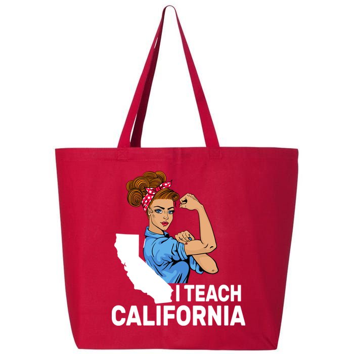 I Teach California State Union Teacher Strike 25L Jumbo Tote