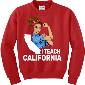 I Teach California State Union Teacher Strike Kids Sweatshirt