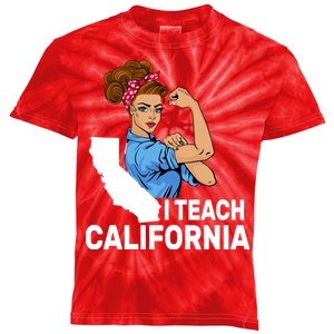 I Teach California State Union Teacher Strike Kids Tie-Dye T-Shirt