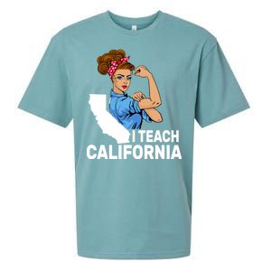 I Teach California State Union Teacher Strike Sueded Cloud Jersey T-Shirt