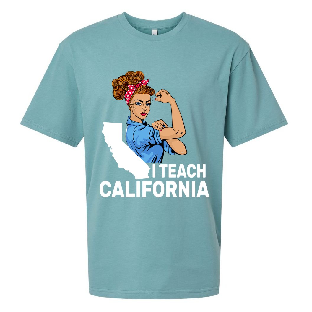 I Teach California State Union Teacher Strike Sueded Cloud Jersey T-Shirt