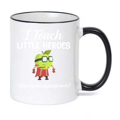 I Teach Little Heroes 11oz Black Color Changing Mug