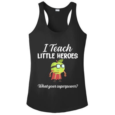 I Teach Little Heroes Ladies PosiCharge Competitor Racerback Tank