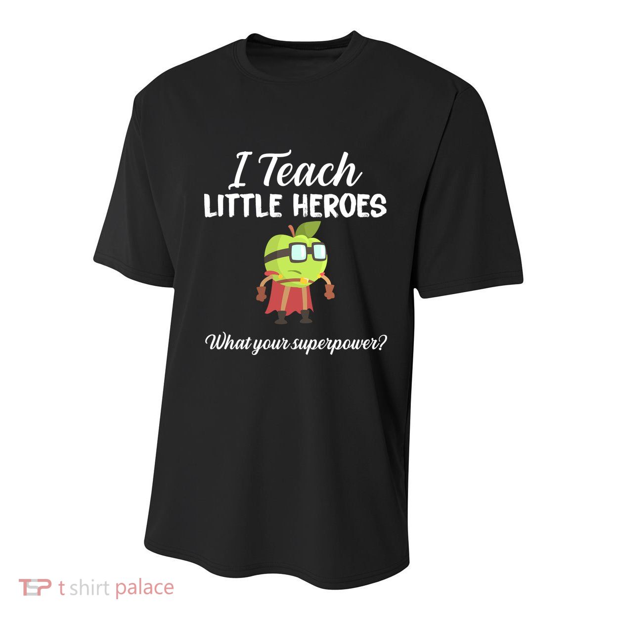 I Teach Little Heroes Youth Performance Sprint T-Shirt