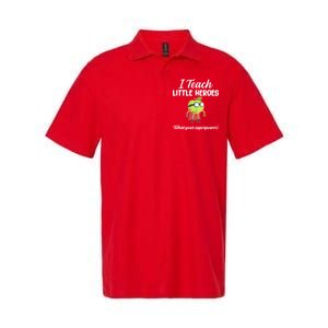 I Teach Little Heroes Softstyle Adult Sport Polo