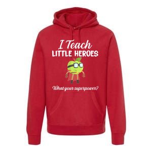 I Teach Little Heroes Premium Hoodie