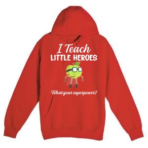 I Teach Little Heroes Premium Pullover Hoodie