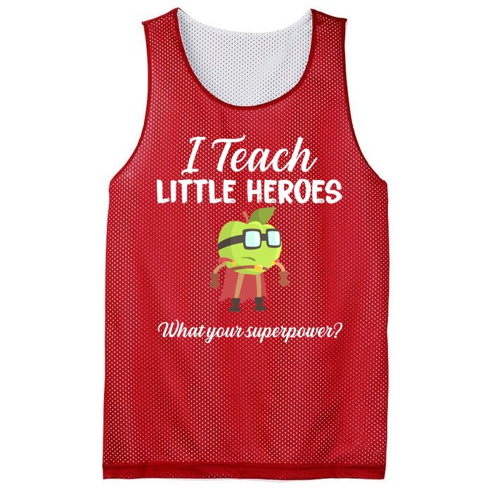 I Teach Little Heroes Mesh Reversible Basketball Jersey Tank