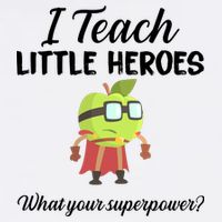 I Teach Little Heroes Garment-Dyed Sweatshirt