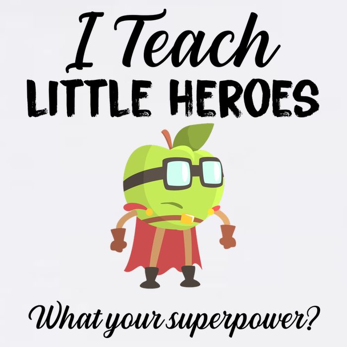 I Teach Little Heroes Garment-Dyed Sweatshirt
