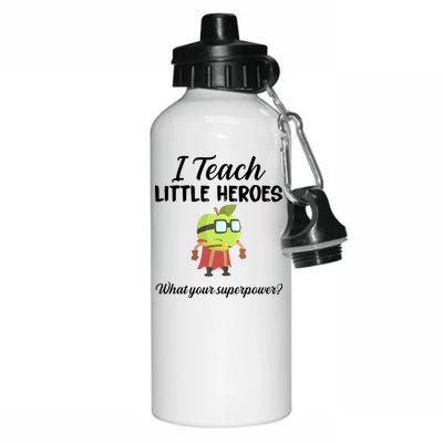 I Teach Little Heroes Aluminum Water Bottle 