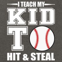 I Teach My Kid To Hit & Steal Baseball Cotton Canvas Backpack