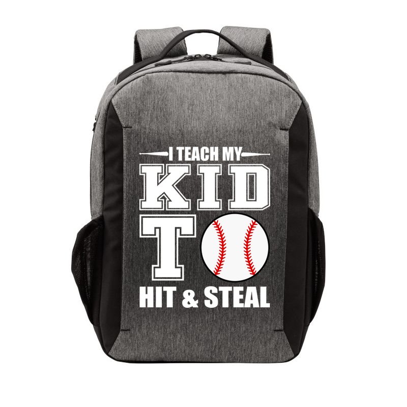 I Teach My Kid To Hit & Steal Baseball Vector Backpack