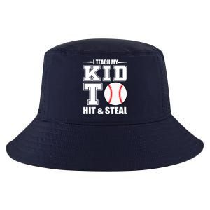 I Teach My Kid To Hit & Steal Baseball Cool Comfort Performance Bucket Hat