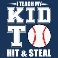 I Teach My Kid To Hit & Steal Baseball Tall T-Shirt