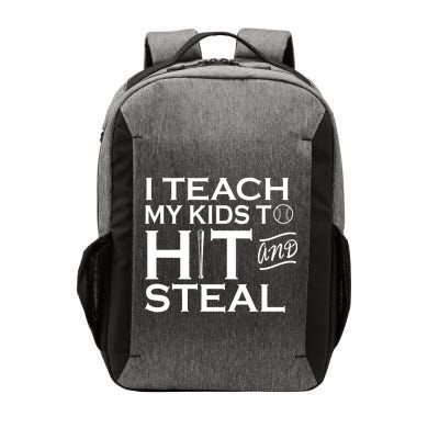 I Teach My Kids To Hit And Steal Vector Backpack