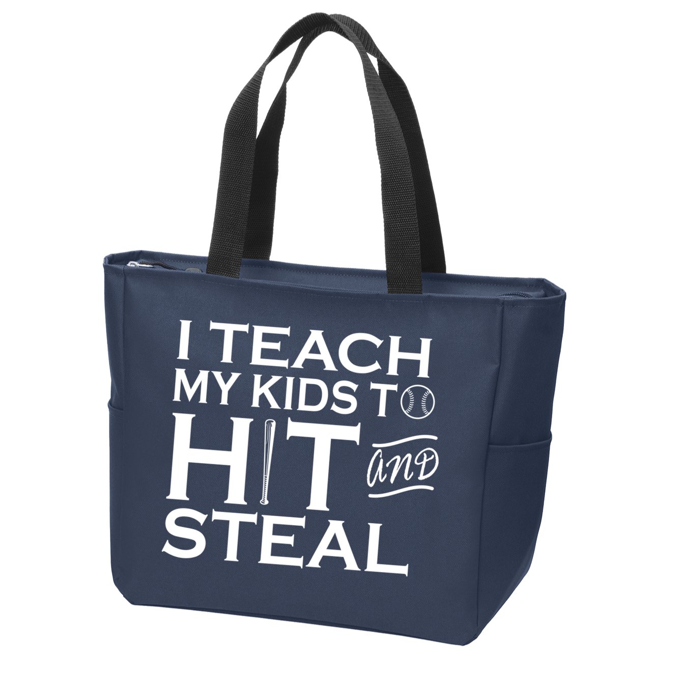 I Teach My Kids To Hit And Steal Zip Tote Bag