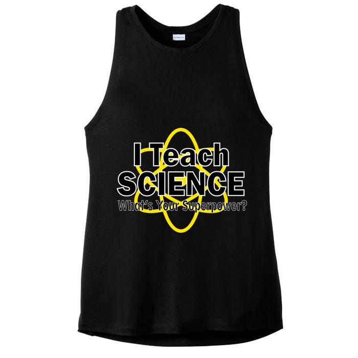 I Teach Science What's Your Superpower? Ladies PosiCharge Tri-Blend Wicking Tank