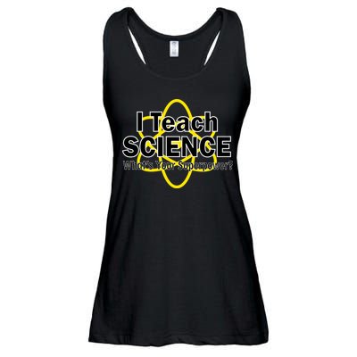 I Teach Science What's Your Superpower? Ladies Essential Flowy Tank