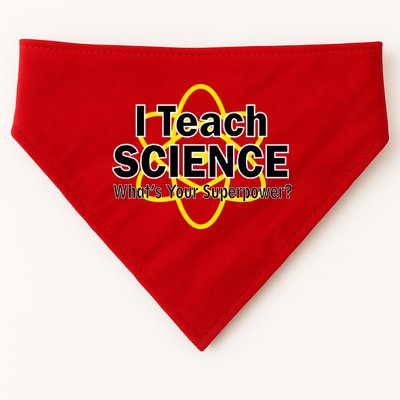 I Teach Science What's Your Superpower? USA-Made Doggie Bandana