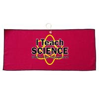 I Teach Science What's Your Superpower? Large Microfiber Waffle Golf Towel
