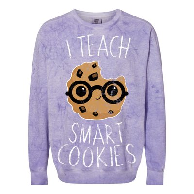 I Teach Smart Cookies Colorblast Crewneck Sweatshirt