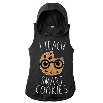 I Teach Smart Cookies Ladies PosiCharge Tri-Blend Wicking Draft Hoodie Tank