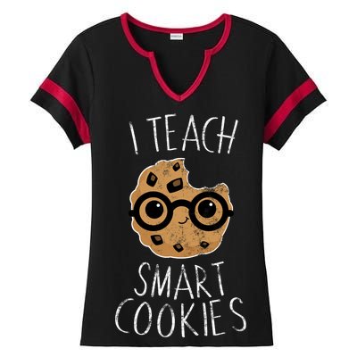 I Teach Smart Cookies Ladies Halftime Notch Neck Tee