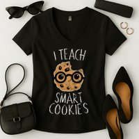 I Teach Smart Cookies Women's V-Neck T-Shirt