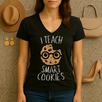 I Teach Smart Cookies Women's V-Neck T-Shirt