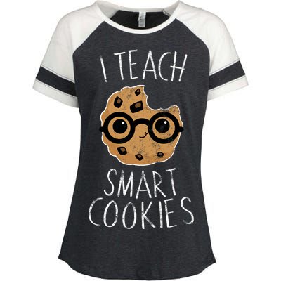 I Teach Smart Cookies Enza Ladies Jersey Colorblock Tee