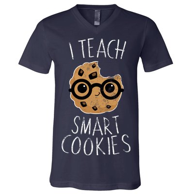 I Teach Smart Cookies V-Neck T-Shirt